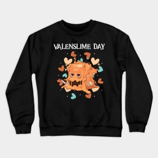 Valenslime Day Video Game Anniversary Gift Gaming Couples Crewneck Sweatshirt